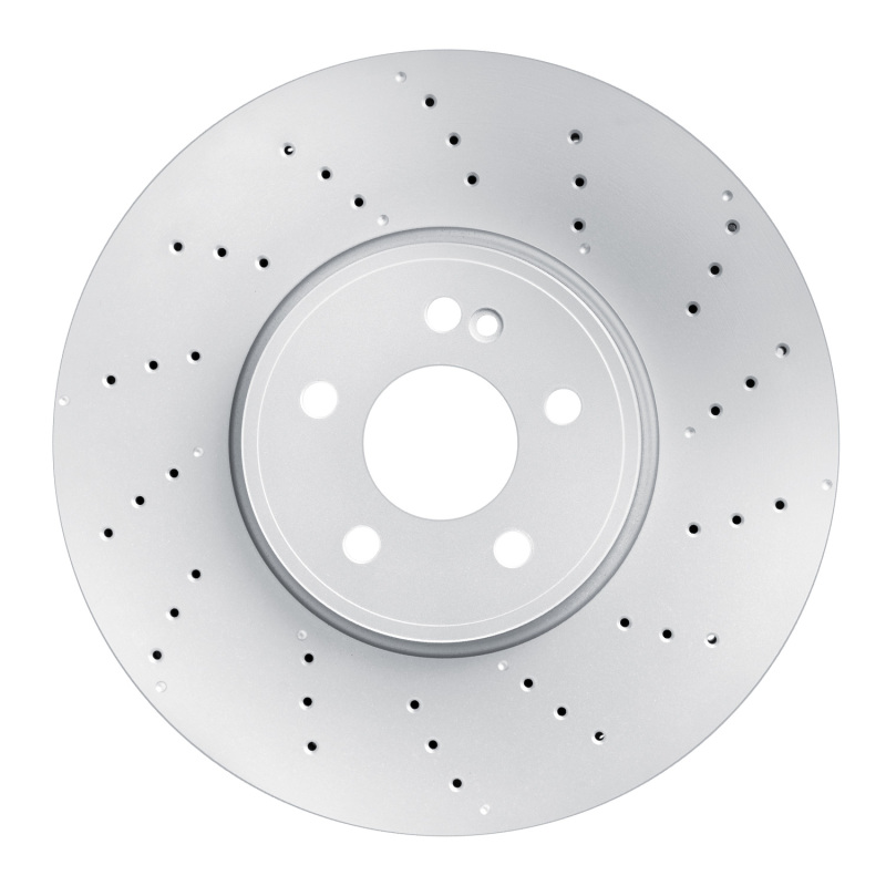 Mercedes-Benz CLA45 AMG Brake Rotor (1) - Front - R1 Concepts - Drilled Carbon Alloy GeoMET - `20-`25 Mercedes-Benz CLA45 AMG Brake Rotor (1) - Front - R1 Concepts - Drilled Carbon Alloy GeoMET - `20-`25